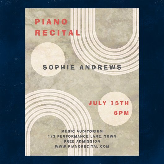 Modern Abstract Minimaal Muziek Concert Poster