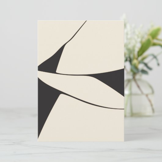 Modern Abstract minimalisme Japandi Style Wedding Save The Date (Staand voorkant)