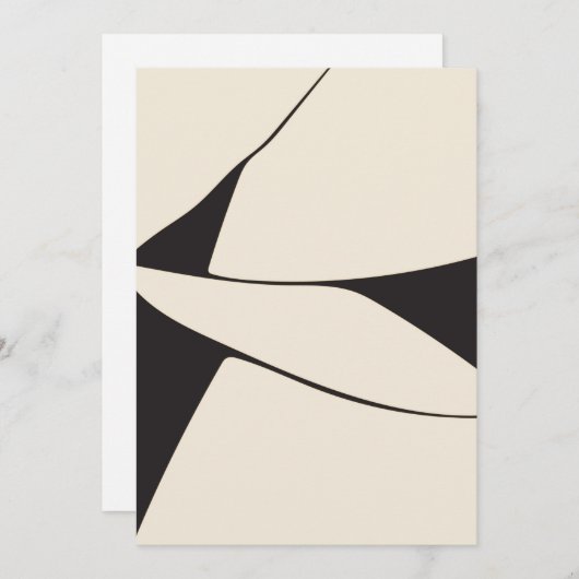 Modern Abstract minimalisme Japandi Style Wedding Save The Date (Voorkant / Achterkant)