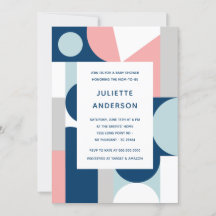 Modern Abstract minimalistisch Baby shower