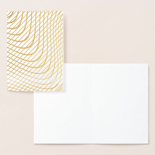 Modern Abstract minimalistisch goud Folie Kaarten (Display)