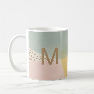Modern Abstract Monogram Kleurrijk Koffiemok