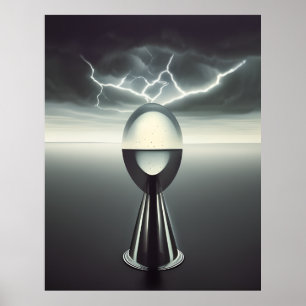 Modern Abstract mooi Surreal, ver storm Poster