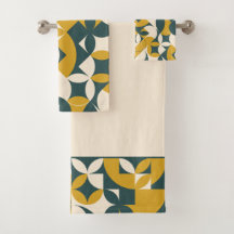 Modern Abstract Mustard Green Circle Design