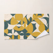 Modern Abstract Mustard Green Circle Design Bad Handdoek (Handdoek)