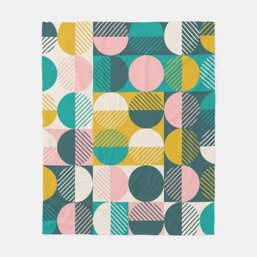 Modern abstract naadloos geometrisch patroon fleece deken (Voorkant)