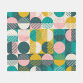 Modern abstract naadloos geometrisch patroon fleece deken (Voorkant (Horizontaal))