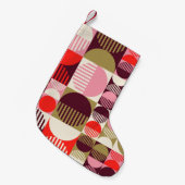 Modern  abstract naadloos geometrisch patroon kleine kerstsok (Voorkant (Hangend))