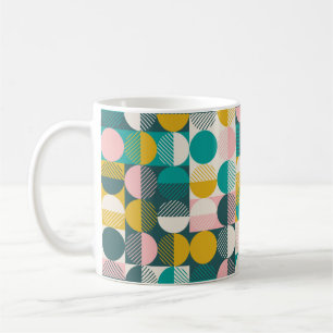 Modern abstract naadloos geometrisch patroon koffiemok