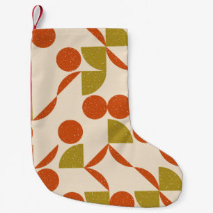 Modern abstract naadloos geometrisch patroon met e kleine kerstsok