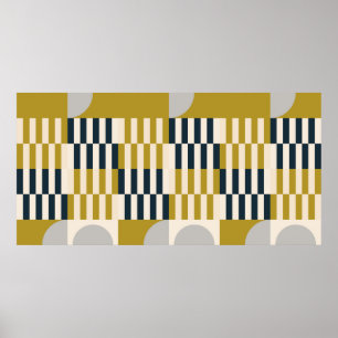 Modern abstract naadloos geometrisch patroon met e poster