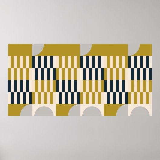 Modern abstract naadloos geometrisch patroon met e poster (Voorkant)