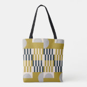 Modern abstract naadloos geometrisch patroon met e tote bag (Achterkant)