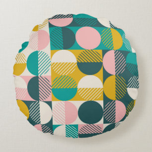 Modern  abstract naadloos geometrisch patroon rond kussen
