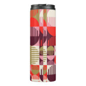 Modern  abstract naadloos geometrisch patroon thermosbeker (Achterkant)