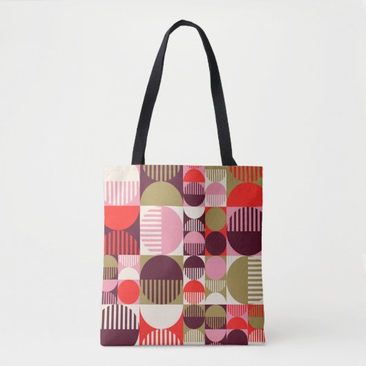 Modern  abstract naadloos geometrisch patroon tote bag (Voorkant)