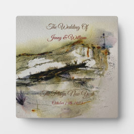 Modern Abstract najaar waterverf huwelijk Fotoplaat