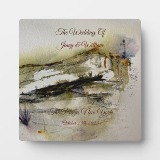 Modern Abstract najaar waterverf huwelijk Fotoplaat
