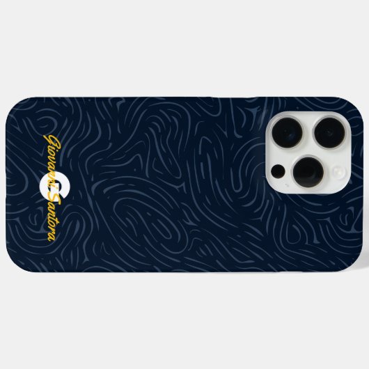 Modern Abstract Navy Pattern Monogram Case-Mate iPhone Case (Achterkant (horizontaal))
