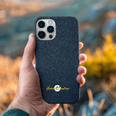 Modern Abstract Navy Pattern Monogram Case-Mate iPhone Case