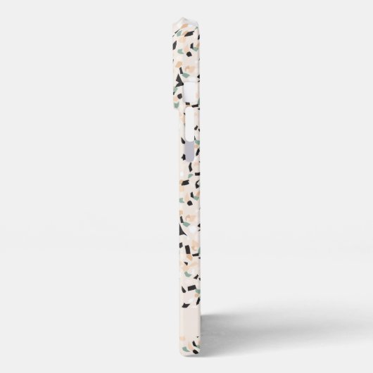 Modern Abstract neutraal pastel Terrazzo Pattern iPhone Hoesje (Linkerkant)