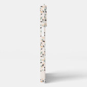 Modern Abstract neutraal pastel Terrazzo Pattern iPhone Hoesje (Rechterkant)