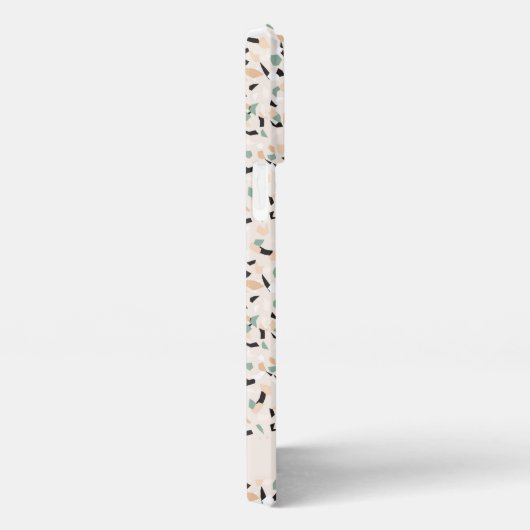 Modern Abstract neutraal pastel Terrazzo Pattern iPhone Hoesje (Rechterkant)