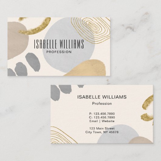 Modern Abstract neutraal Visitekaartje (Voorkant / Achterkant)