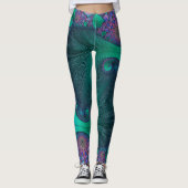 Modern Abstract oceaanontwerp Leggings (Voorkant)