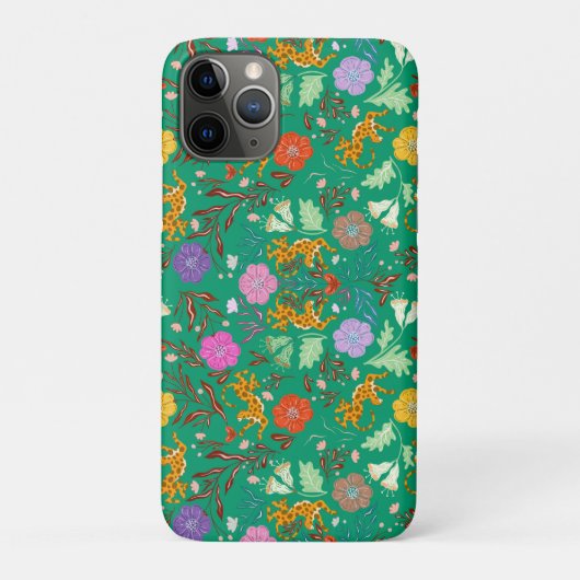 Modern abstract oerwoud feest met cheetah Case-Mate iPhone case (Achterkant)
