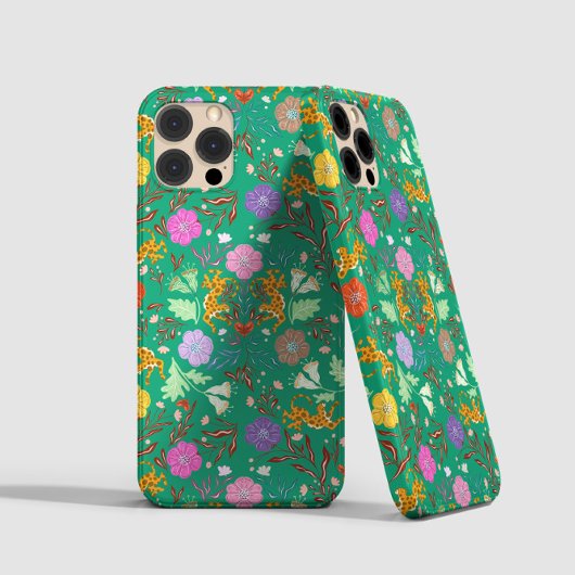 Modern abstract oerwoud feest met cheetah Case-Mate iPhone case