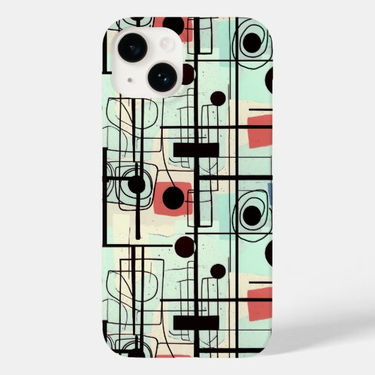 Modern abstract ontwerp, dynamische lijnen Sierkus Case-Mate iPhone Case (Achterkant)