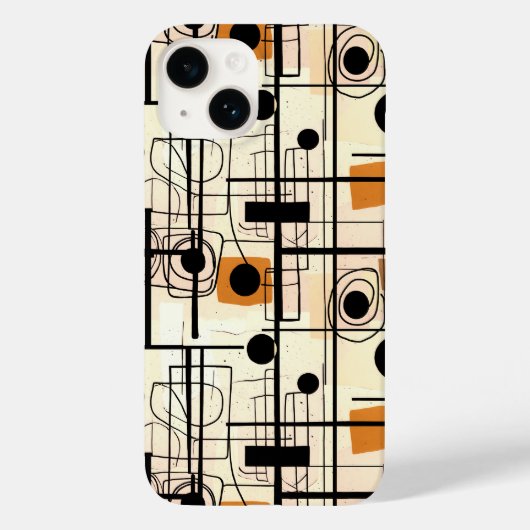 Modern abstract ontwerp, dynamische lijnen Sierkus Case-Mate iPhone Case (Achterkant)