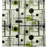 Modern abstract ontwerp, dynamische lijnen Sierkus Douchegordijn (Voorkant)