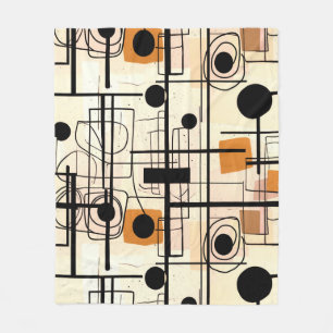 Modern abstract ontwerp, dynamische lijnen Sierkus Fleece Deken