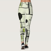 Modern abstract ontwerp, dynamische lijnen Sierkus Leggings (Achterkant)