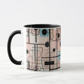 Modern abstract ontwerp, dynamische lijnen Sierkus Mok (Links)