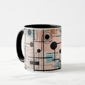 Modern abstract ontwerp, dynamische lijnen Sierkus Mok (Voorkant links)