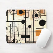 Modern abstract ontwerp, dynamische lijnen Sierkus Muismat (Met muis)