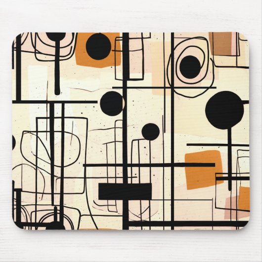 Modern abstract ontwerp, dynamische lijnen Sierkus Muismat (Voorkant)