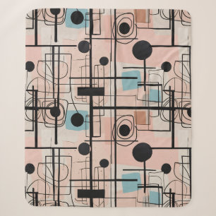 Modern abstract ontwerp, dynamische lijnen Sierkus Sherpa Deken