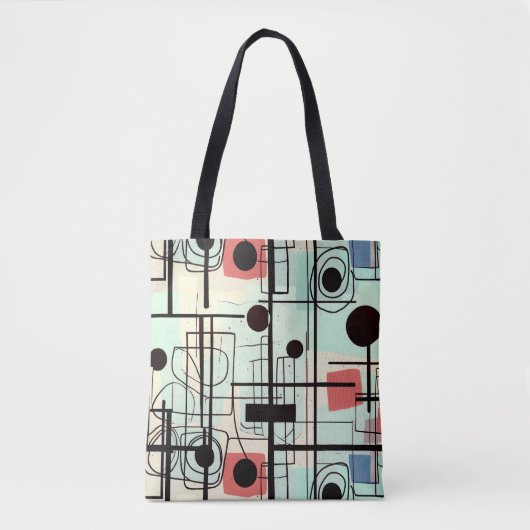 Modern abstract ontwerp, dynamische lijnen Sierkus Tote Bag (Voorkant)
