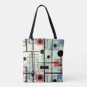 Modern abstract ontwerp, dynamische lijnen Sierkus Tote Bag (Achterkant)