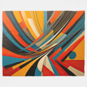 Modern abstract ontwerp Futurisme Fleece Deken (Voorkant (Horizontaal))