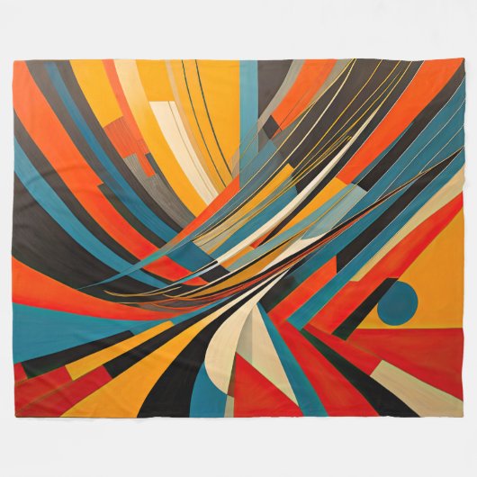 Modern abstract ontwerp Futurisme Fleece Deken (Voorkant (Horizontaal))