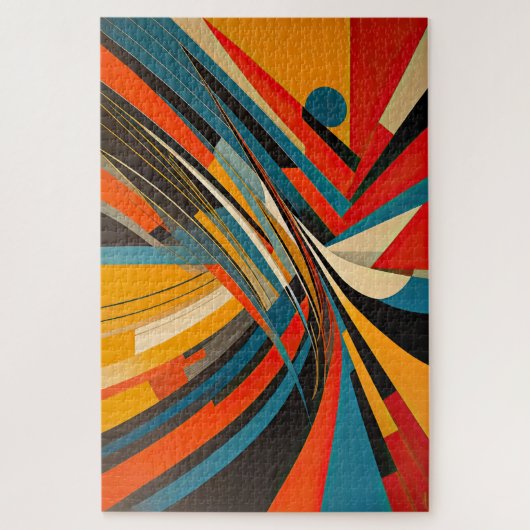 Modern abstract ontwerp Futurisme Legpuzzel (Verticaal)