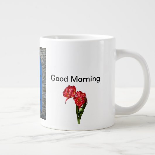 Modern abstract ontwerp grote koffiekop (Rechts)