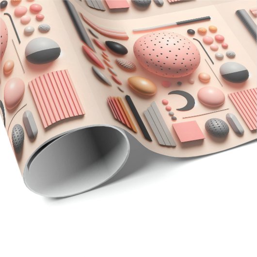 Modern abstract ontwerp met gedurfde geometrische  cadeaupapier (Rol Hoek)