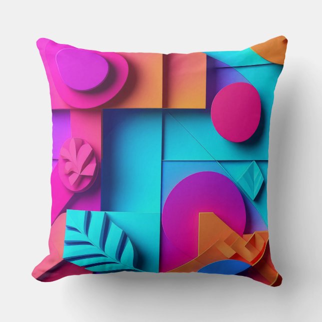 Modern abstract ontwerp met levendige kleuren kussen (Voorkant)