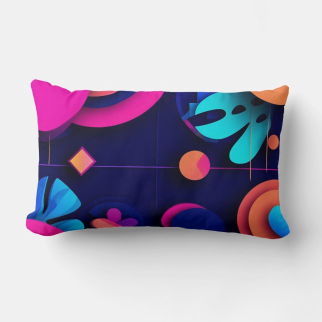 Modern Abstract Ontwerp Met Levendige Kleuren Kussen (Voorkant)